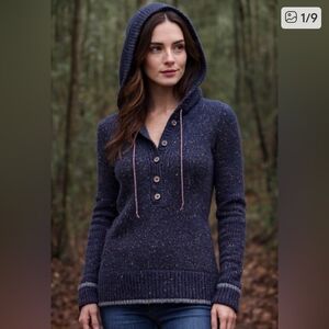 PATAGONIA RANCHITO Merino Wool blend hooded hoodie hiking pullover sweater M